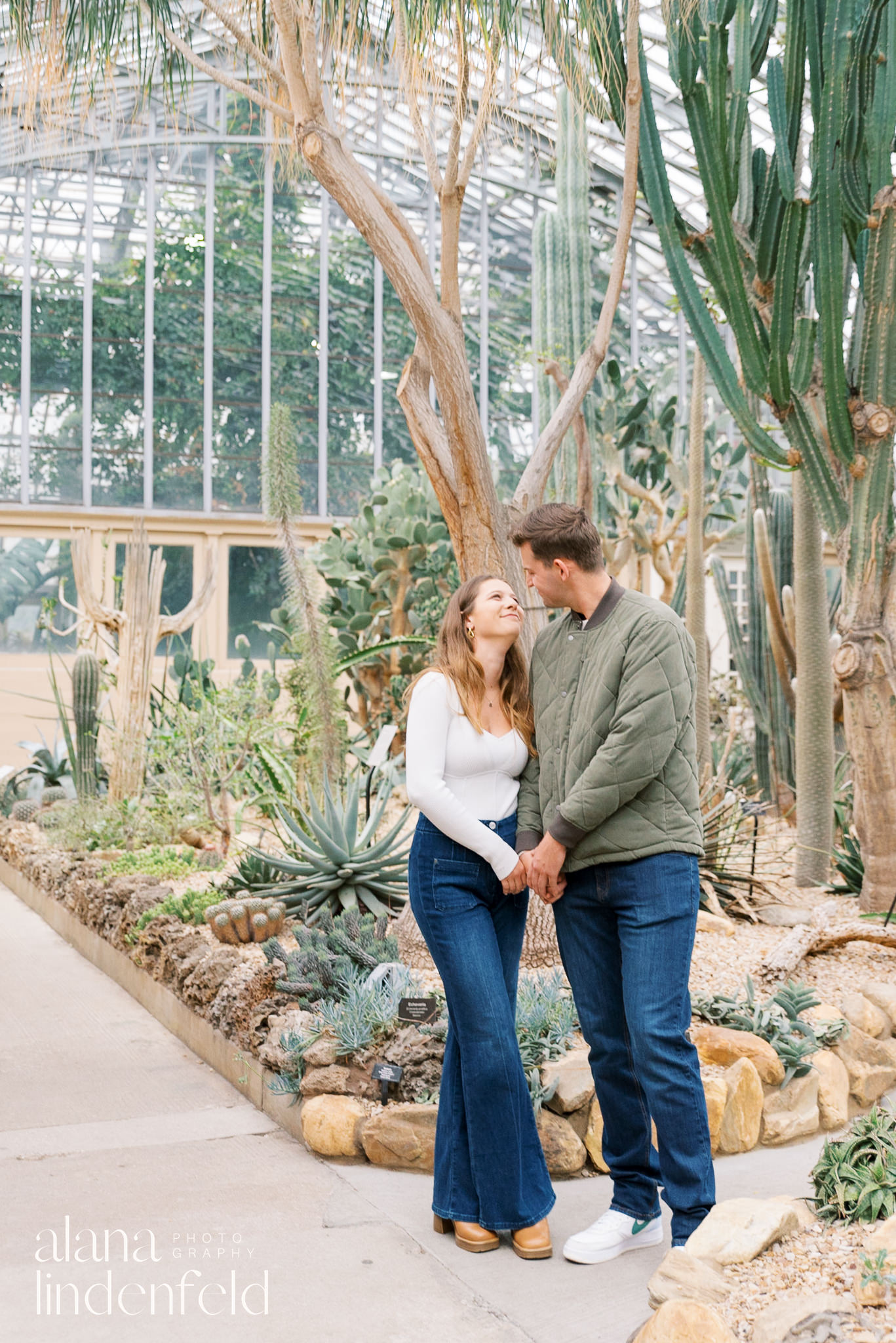 couple in desert room at Garfield Park Conservatory