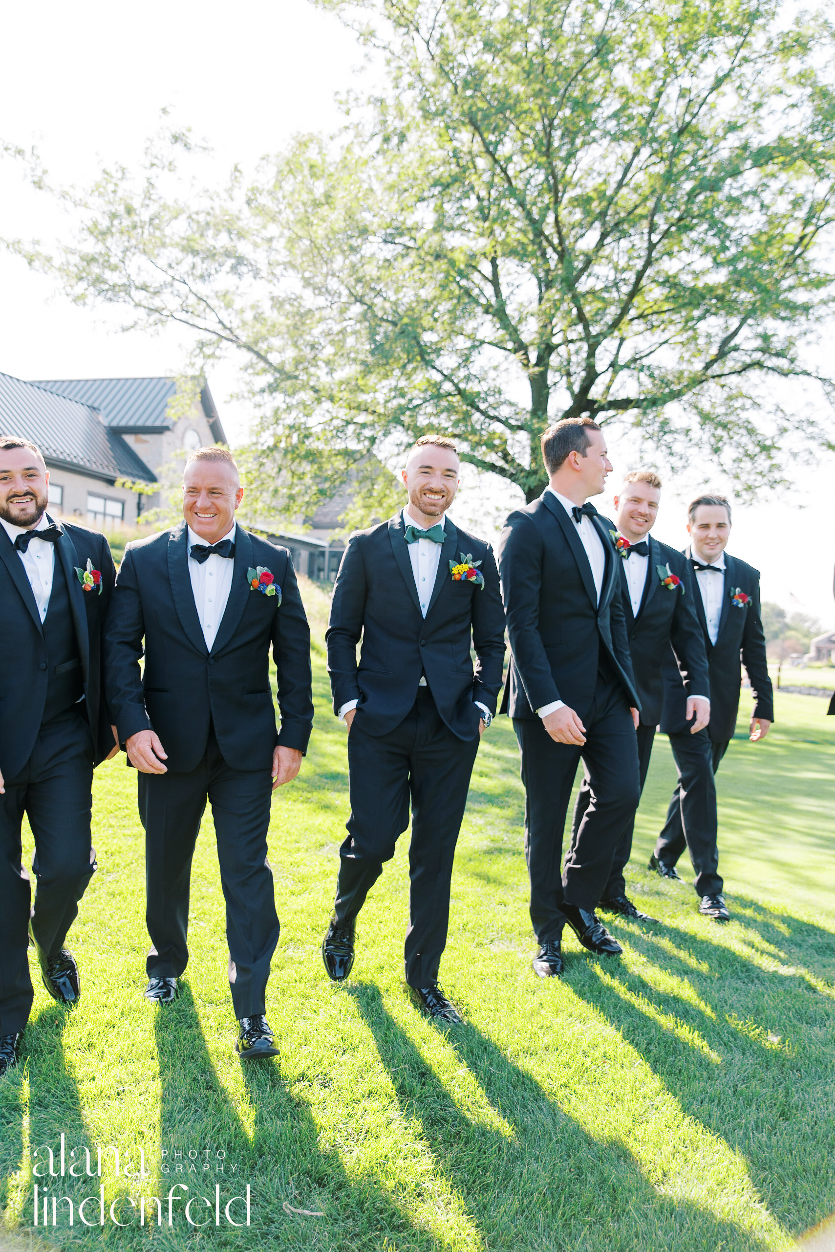 groomsmen at golf club wedding