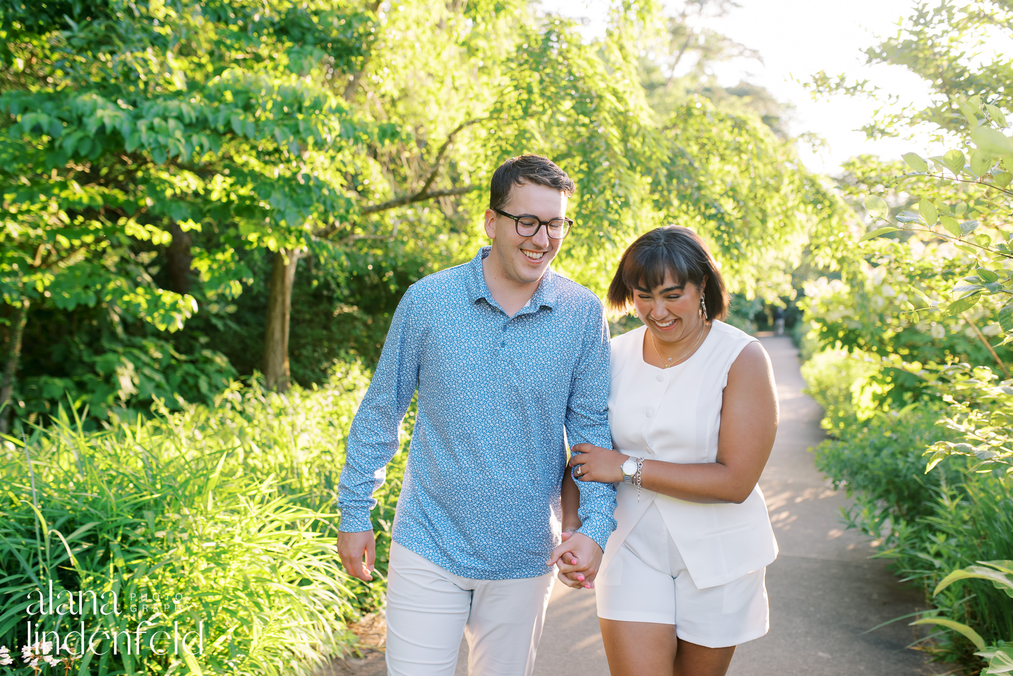 Ault Park summer engagement pictures on flim 