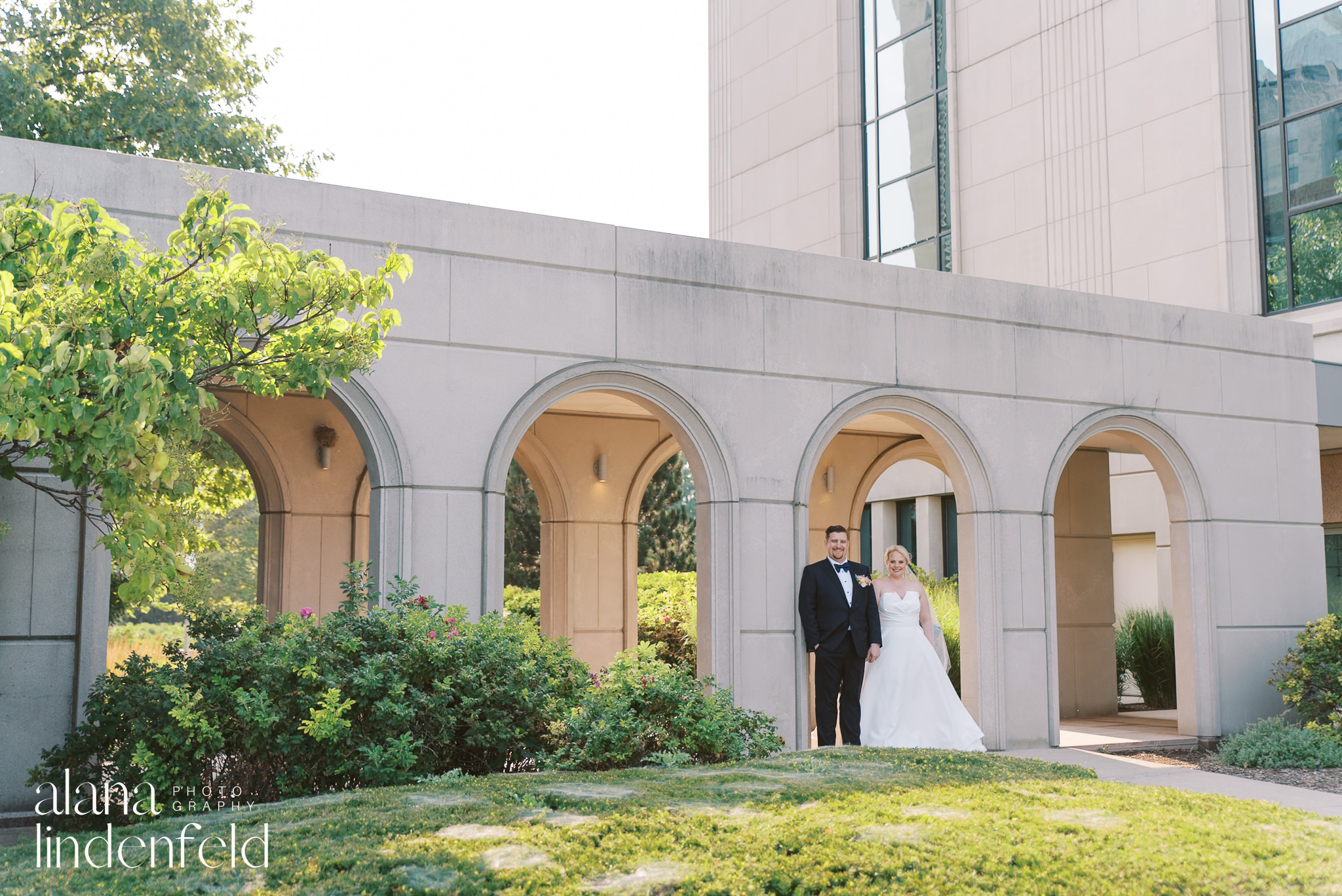 Madonna Della Strada Church wedding at Loyola University in the summer