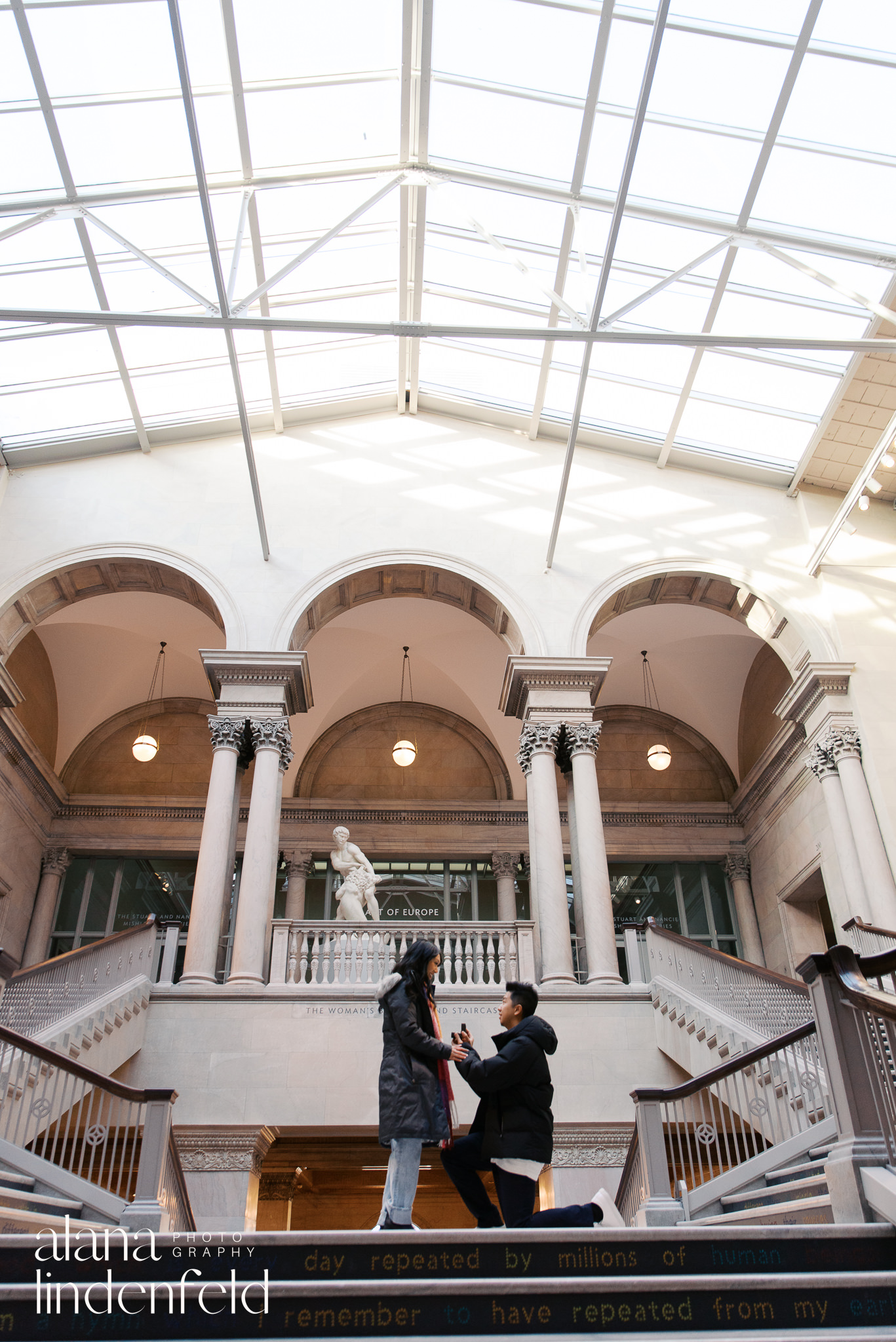 private proposal at Art Institute of Chicago