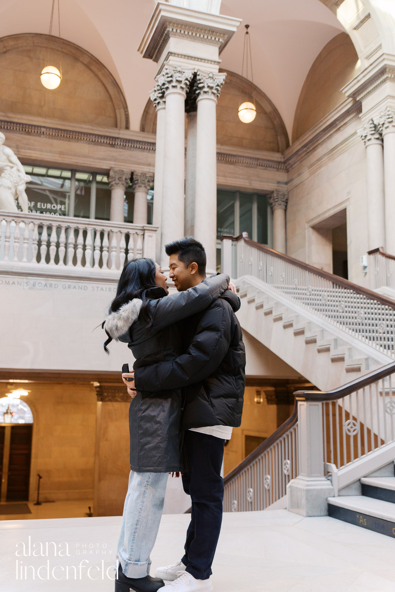 private proposal at Art Institute of Chicago