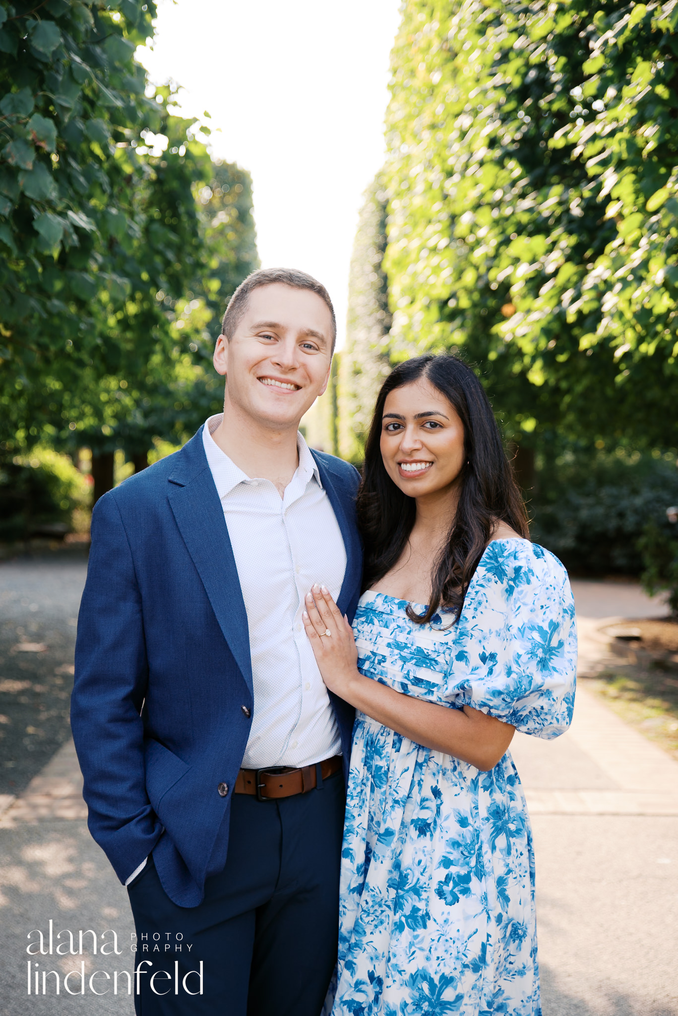 fall engagement pictures at Chicago Botanic Garden English Walled Garden