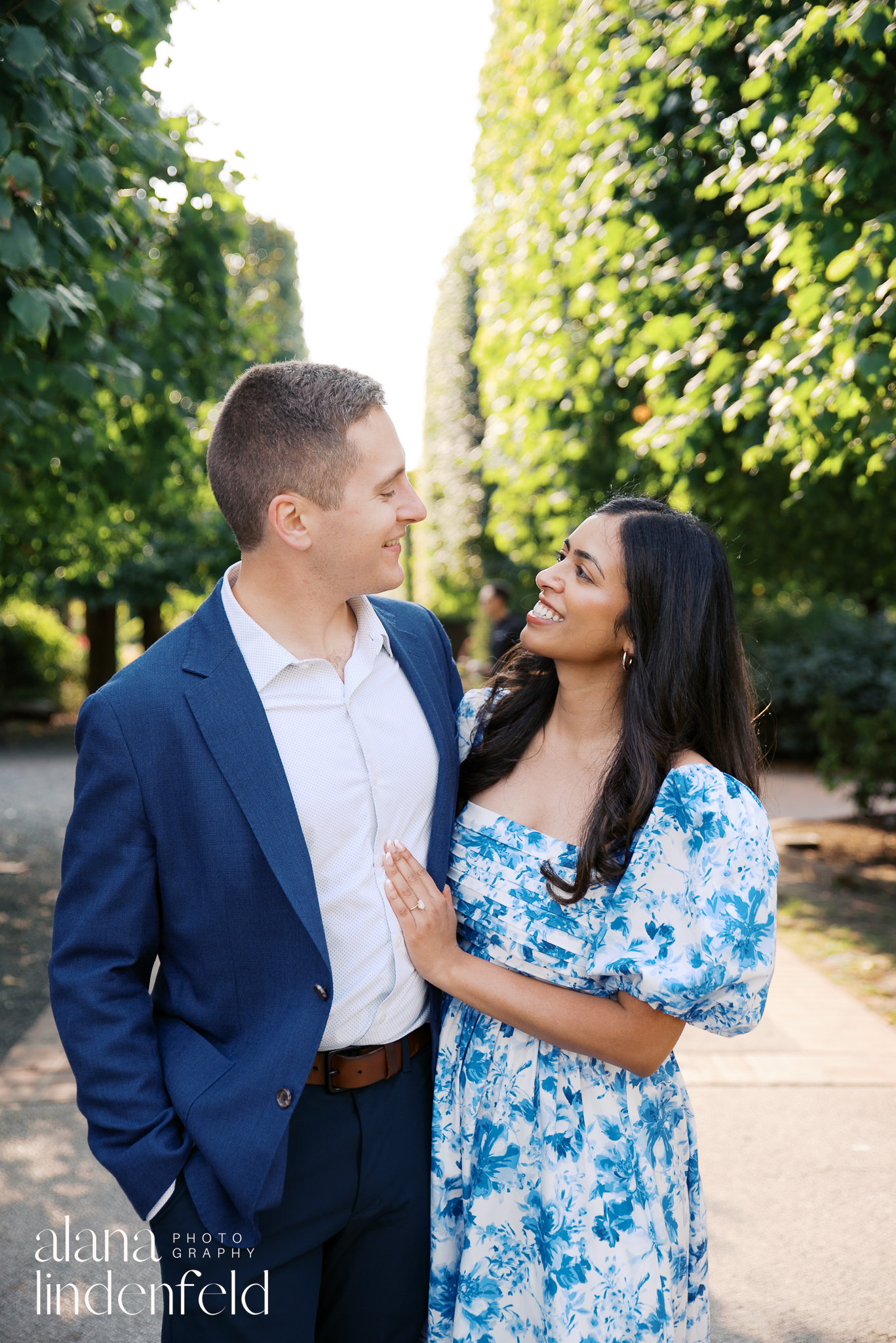 fall engagement pictures at Chicago Botanic Garden English Walled Garden