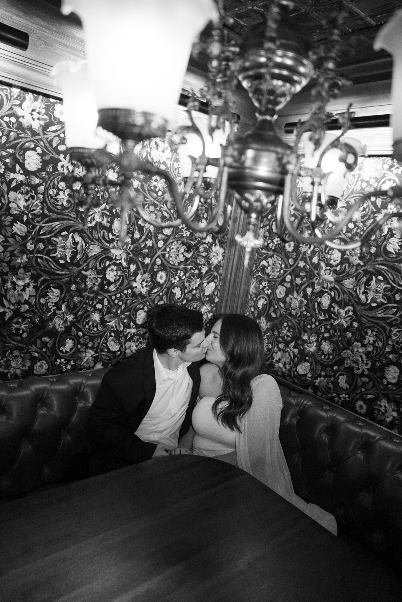 flash photography in Gilt Bar engagement pictures