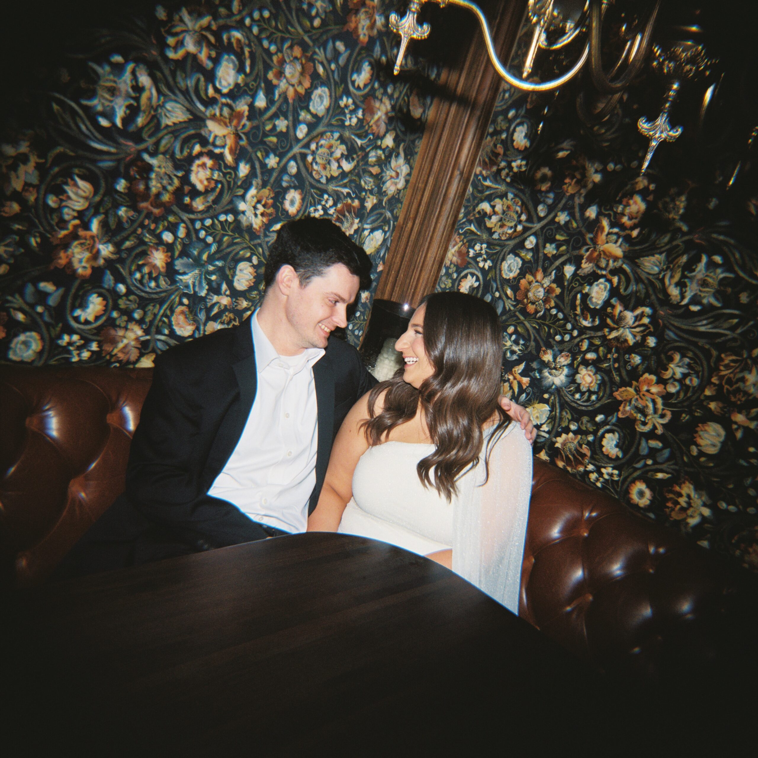 Gilt Bar engagement photos on Holga camera, 120 film